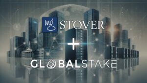 Modern digital syline with mg stover and globalstake logos